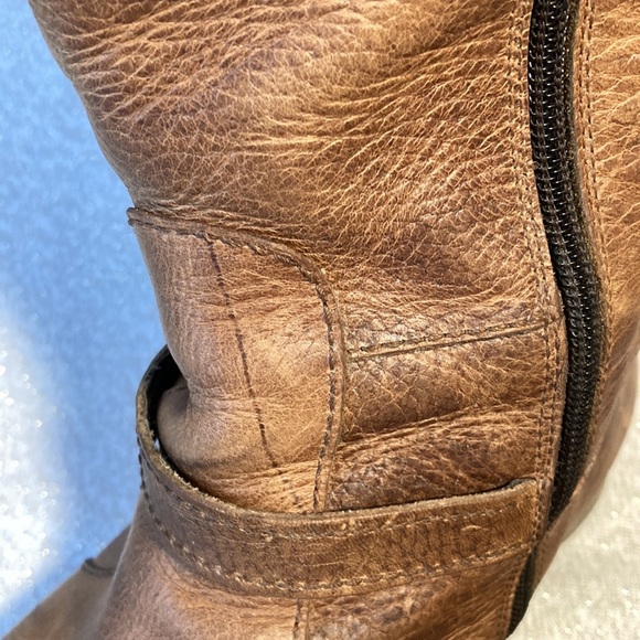 DUO Distressed Brown leather knee high riding boots Size 42 US 9-9.5 - Picture 10 of 11